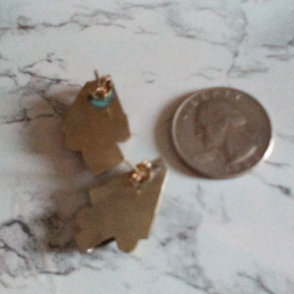 3 Pairs Artisan Mid Century Modernist Brutalist Stud Earrings - Picture 4 of 7